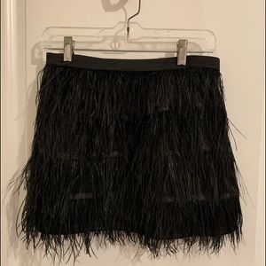 Steve Madden Black Feather Skirt